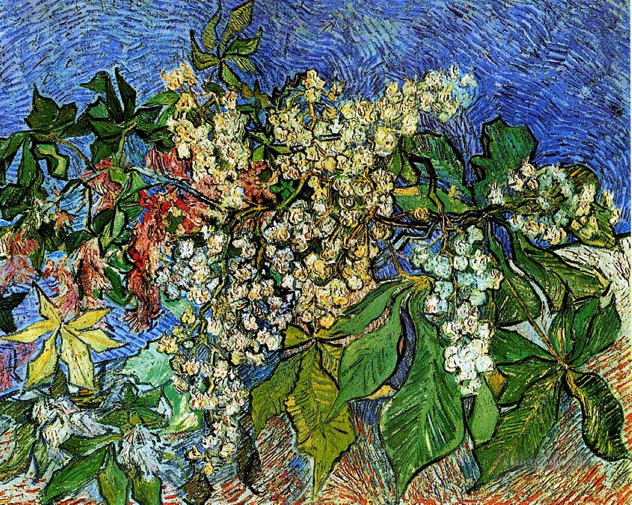 Blühende Kastanien Niederlassungen Vincent van Gogh impressionistischen Blumen Ölgemälde